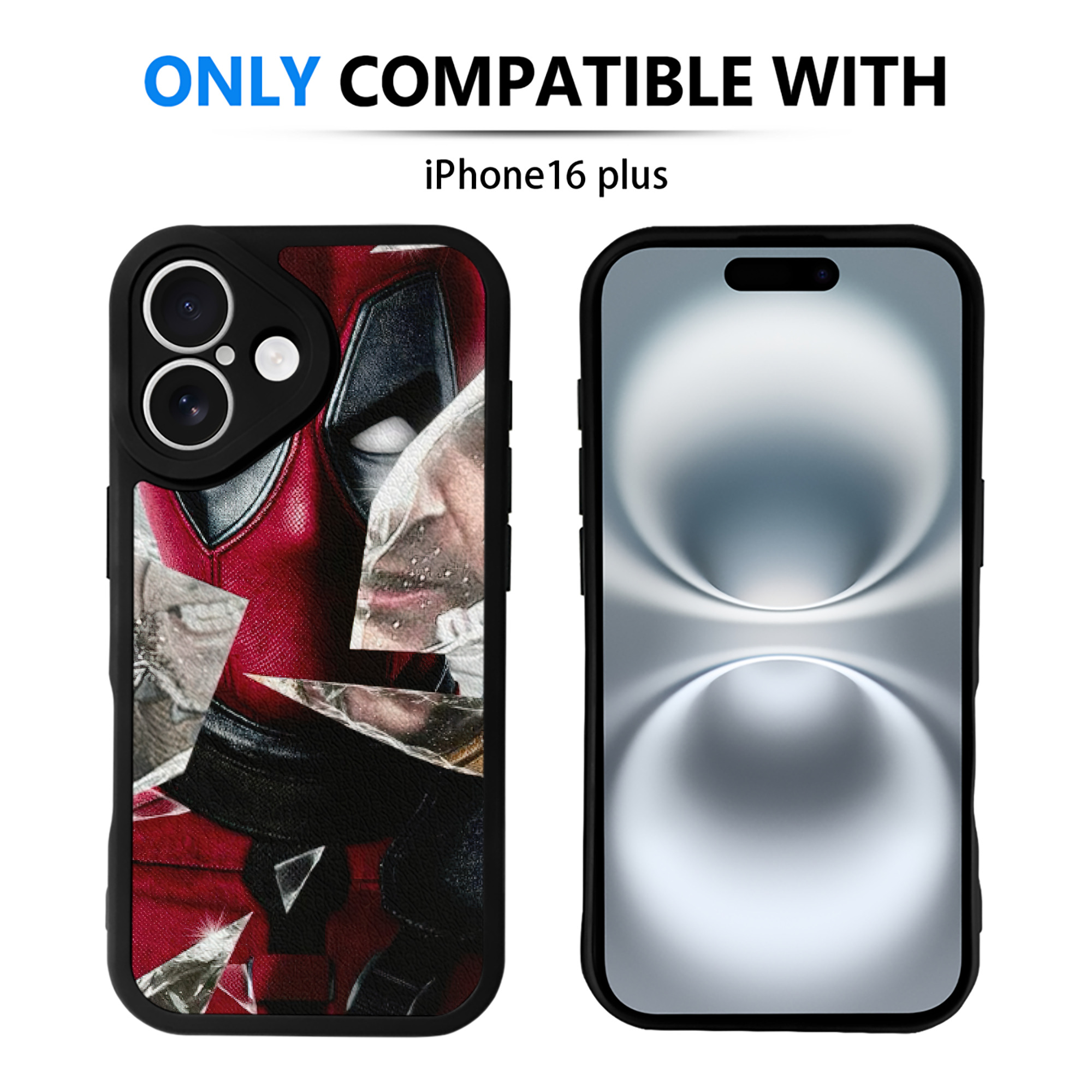 （画像用） Deadpool デッドプール 【iPhone 16シリーズ対応】シリコンスマホケース（レザー調） 材質：シリコン